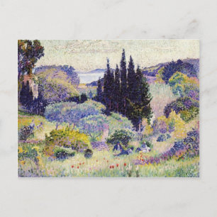 Henri-Edmond Cross- Cypress, April Postkarte