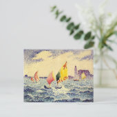 Henri-Edmond Cross- Sailboats in der Nähe von Chic Postkarte (Stehend Vorderseite)