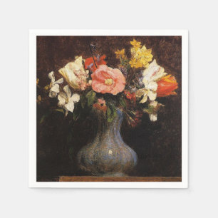 Henri Fantin-Latour, Blume, Camelias, Tulips Serviette