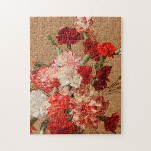 Henri Fantin Latour - Nelken ohne Vase Puzzle (Vertikal)