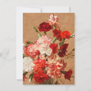 Henri Fantin Latour - Nelken ohne Vasen Dankeskarte