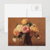 Henri Fantin-Latour- Rose Postkarte (Vorne/Hinten)