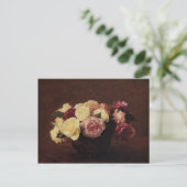 Henri Fantin-Latour- Rose Postkarte (Stehend Vorderseite)