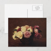 Henri Fantin-Latour- Rose Postkarte (Vorne/Hinten)