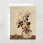 Henri Fantin-Latour- Rose Postkarte (Vorne/Hinten)