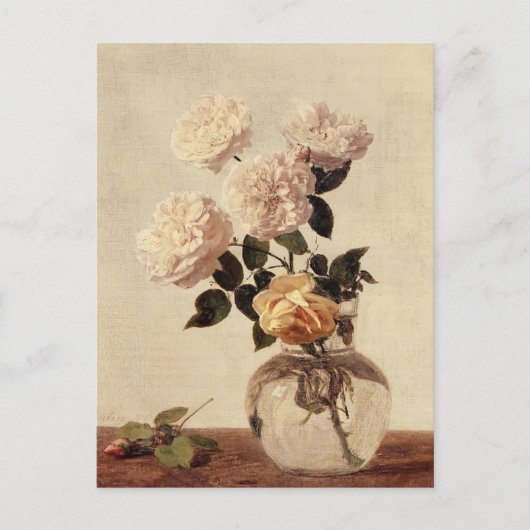 Henri Fantin-Latour- Rose Postkarte (Vorderseite)
