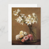 Henri Fantin-Latour Rose und Lilies Einladungen (Vorne/Hinten)