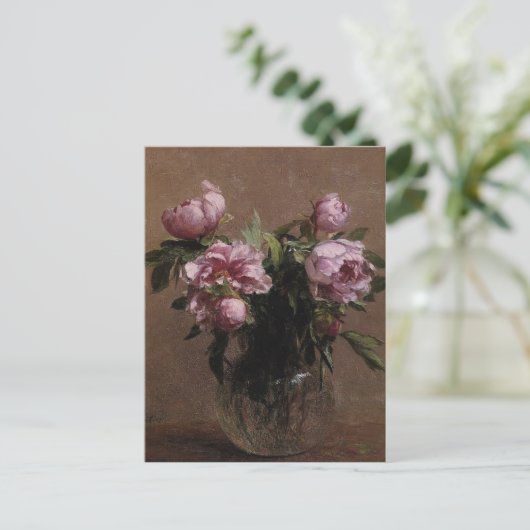 Henri Fantin-Latour- Vase der Peonies Postkarte (Stehend Vorderseite)