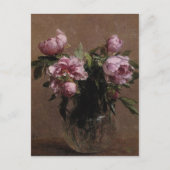Henri Fantin-Latour- Vase der Peonies Postkarte (Vorderseite)