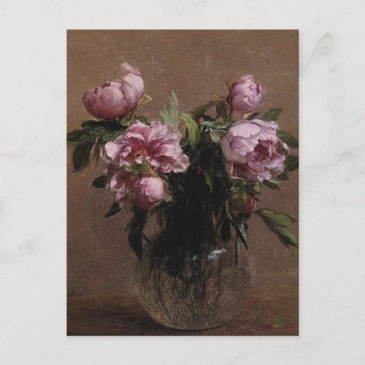 Henri Fantin-Latour- Vase der Peonies Postkarte (Vorderseite)