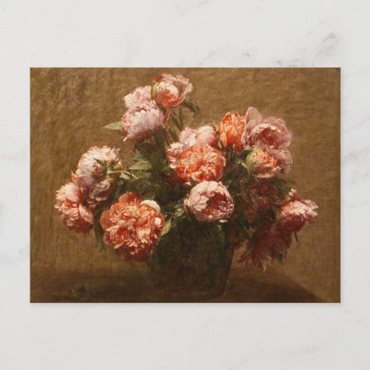 Henri Fantin-Latour Vase of Peonies Postcard Postkarte (Vorderseite)
