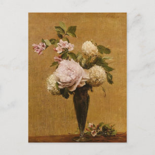 Henri Fantin-Latour- Vase von Peonies und Snowball Postkarte