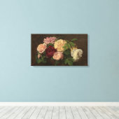 Henri Fantin-Latour Vintage Nizza-Rose am Tisch Leinwanddruck (Insitu (Holzboden))
