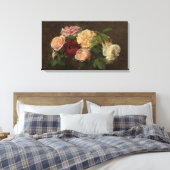 Henri Fantin-Latour Vintage Nizza-Rose am Tisch Leinwanddruck (Insitu (Schlafzimmer))