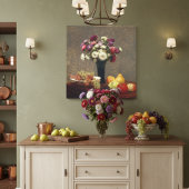 Henri Fantin-Latour's Asters and Frucht auf einem Leinwanddruck