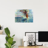 Henri Farre Oil erscheint in den unruhigen Gewässe Poster (Heimbüro)