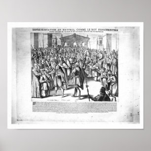 Henri IV die Leidenden vom scrofula kurierend Poster