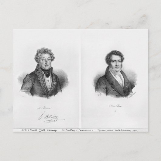 Henri Montan Berton und Francois Adrien Postkarte (Vorderseite)