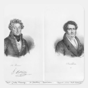 Henri Montan Berton und Francois Adrien Quadratischer Aufkleber