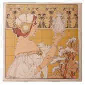 Henri Privat-Livemont Wanddekoration Jugendstil Fliese (Vorderseite)