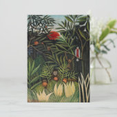 Henri Rousseau - Affen & Papagei im Jungfrau-Wald Dankeskarte (Stehend Vorderseite)