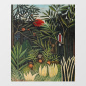 Henri Rousseau - Affen & Papagei im Jungfrau-Wald Fensteraufkleber (Blatt)