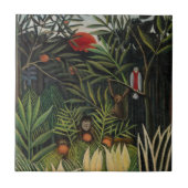 Henri Rousseau - Affen & Papagei im Jungfrau-Wald Fliese (Vorderseite)