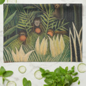 Henri Rousseau - Affen & Papagei im Jungfrau-Wald Geschirrtuch (Gefaltet)