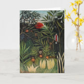 Henri Rousseau - Affen & Papagei im Jungfrau-Wald Karte (Gelbe Blume)