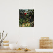 Henri Rousseau - Affen & Papagei im Jungfrau-Wald Poster (Küche)