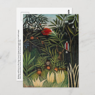 Henri Rousseau - Affen & Papagei im Jungfrau-Wald Postkarte