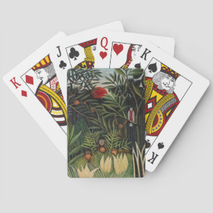 Henri Rousseau - Affen & Papagei im Urwald Spielkarten