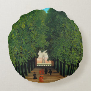 Henri Rousseau, Allee im Park von Saint-Cloud Rundes Kissen