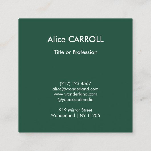 Henri Rousseau - Äquatorialdschungel - QR-Code Quadratische Visitenkarte (Rückseite)