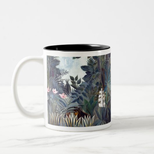Henri Rousseau Äquatorialer Dschungel Zweifarbige Tasse (Links)