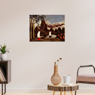 Henri Rousseau art: Die Banken der Oise Poster
