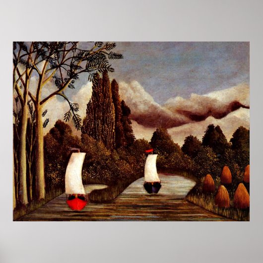Henri Rousseau art: Die Banken der Oise Poster (Vorne)