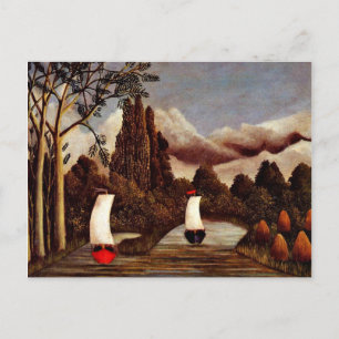 Henri Rousseau art: Die Banken der Oise Postkarte