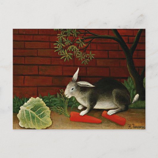 Henri Rousseau Art: Rabbit Postkarte (Vorderseite)