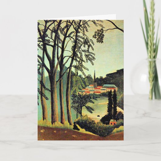 Henri Rousseau art, View of Saint Cloud Karte (Vorderseite)