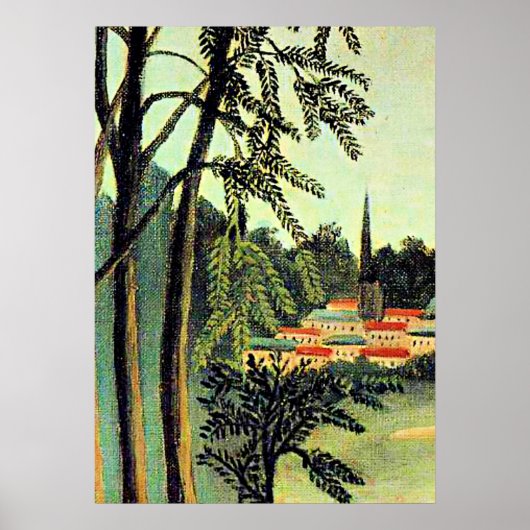 Henri Rousseau art, View of Saint Cloud Poster (Vorne)