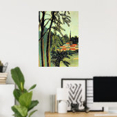 Henri Rousseau art, View of Saint Cloud Poster (Heimbüro)