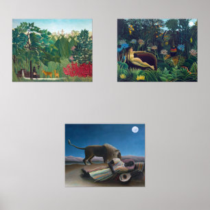 Henri Rousseau - Auswahl der Meisterwerke Bilderwand Sets