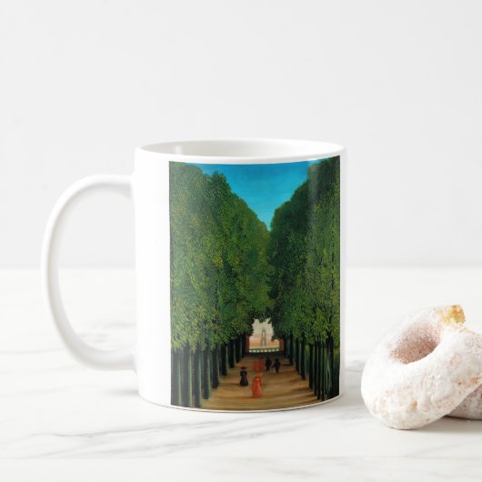 Henri Rousseau, Avenue im Park at Saint Cloud Kaffeetasse (Mit Donut)