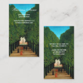 Henri Rousseau, Avenue im Park at Saint Cloud Visitenkarte (Vorne/Hinten)