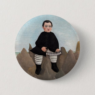 Henri Rousseau - Boy on the Rocks Button