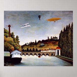 Henri Rousseau - Brücke von Sèvres und Hügel von C Poster