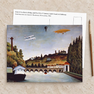 Henri Rousseau - Brücke von Sèvres und Hügel von C Postkarte