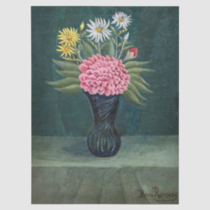 Henri Rousseau - Dahlie und Gänseblümchen in einer Seidenpapier