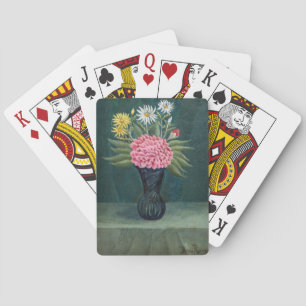 Henri Rousseau - Dahlie und Gänseblümchen in einer Spielkarten